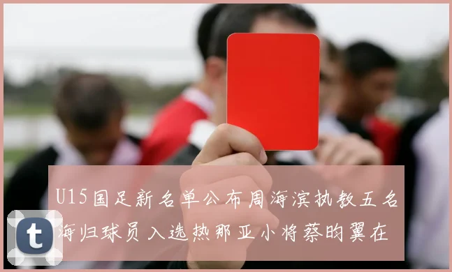 U15国足新名单公布周海滨执教五名海归球员入选热那亚小将蔡昀翼在列